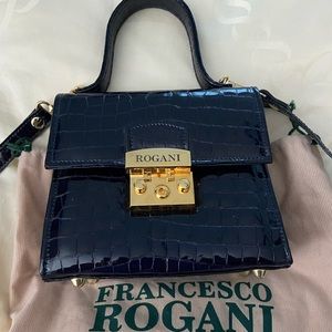 Francesco ROGANI handbag purchased in Rome. It was never used. Navy